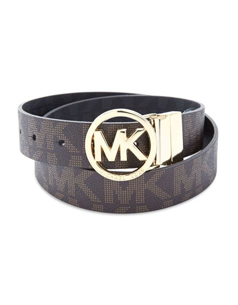 michael kors leather belts women's.